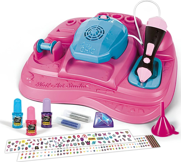 Crazy Chic Oje Kurutucu Tırnak Süsleme ve Tasarım Stüdyosu Kız Erkek Çocuk Oyuncak Eğitici Oyuncakla - Image 1
