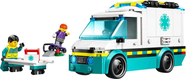 LEGO City Acil Yardım Ambulansı 60451 Kız Erkek Çocuk Oyuncak Eğitici Oyuncaklar - Image 1