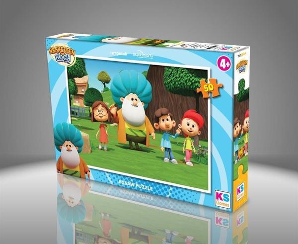 NAS 709 NASREDDİN HOCA PUZZLE 50 -KS Kız Erkek Çocuk Oyuncak Eğitici Oyuncaklar - Image 1