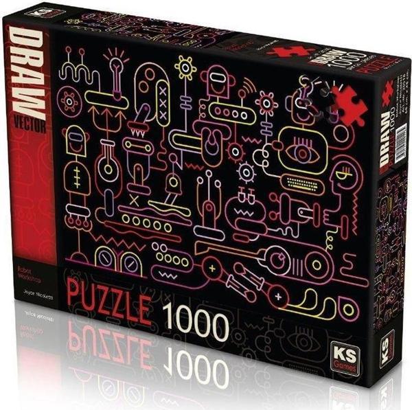 20518 PUZZLE 1000 ROBOT WORKSHOP Kız Erkek Çocuk Oyuncak Eğitici Oyuncaklar - Image 1
