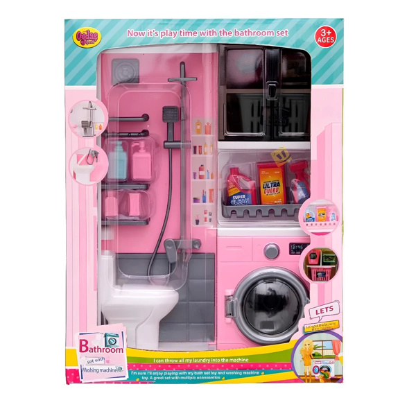 Kutuda 2'li Banyo Çamaşır Makinası Kız Erkek Çocuk Oyuncak Eğitici Oyuncaklar - Image 1