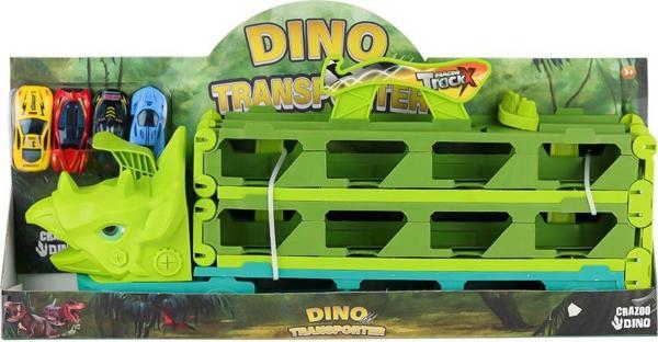 4529 Dino Transporter Yarış Pisti + 4 Araç -Sunman Kız Erkek Çocuk Oyuncak Eğitici Oyuncaklar - Image 1