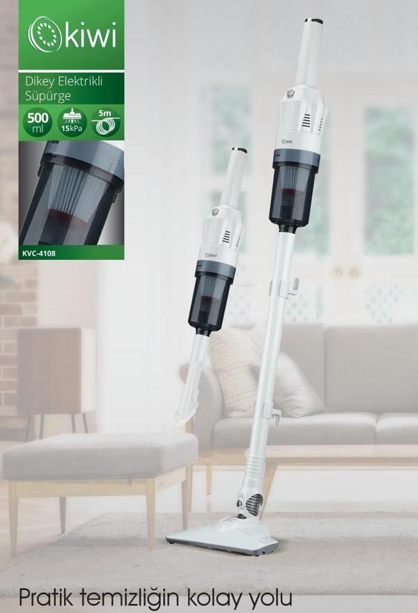 Kiwi Kvc-4108 Dikey Elektrikli Süpürge Beyaz - Image 1