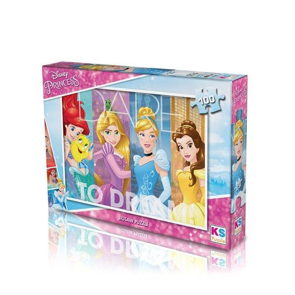 PR714 KS Disney Princess / 100 Parça Puzzle Kız Erkek Çocuk Oyuncak Eğitici Oyuncaklar - Image 1