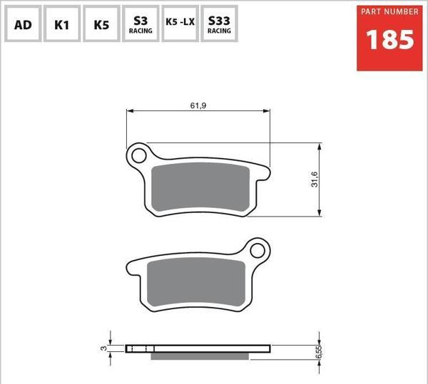 GOLD AD 185 FREN BALATA SİNTER METAL - Image 1