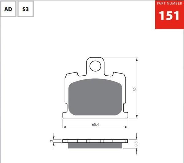 GOLD AD 151 FREN BALATA SİNTER METAL - Image 1