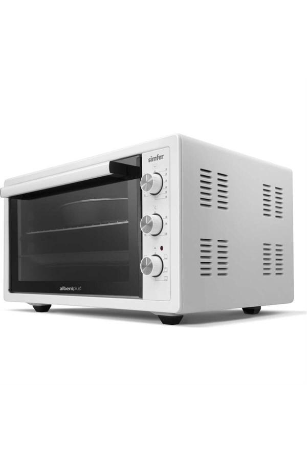 Simfer Kopya - 4552 Fırın Çift Camlı 45 L Beyaz Midi Turbo - Image 1
