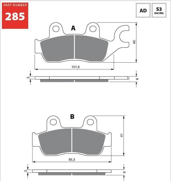GOLD AD 285 FREN BALATA SİNTER METAL - Image 1