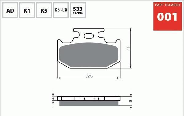 GOLD AD 001 SİNTER METAL FREN BALATA - Image 1