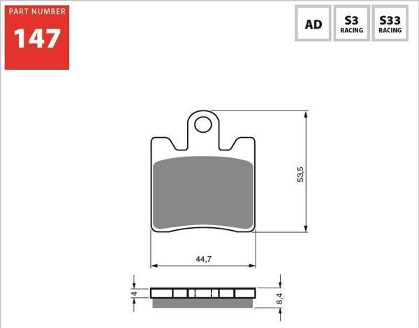 GOLD AD 147 FREN BALATA SİNTER METAL - Image 1