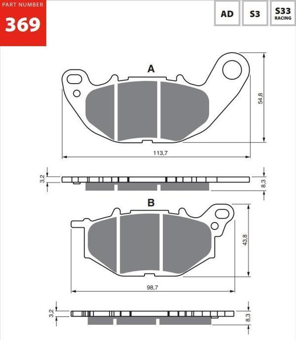 GOLD AD 369 FREN BALATA SİNTER METAL - Image 1