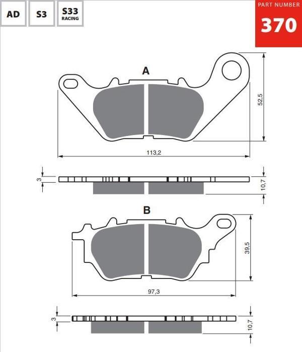 GOLD AD 370 FREN BALATA SİNTER METAL - Image 1