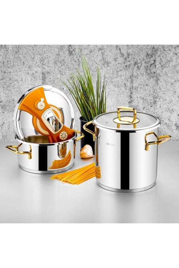 Özlife Dolce Gold Düdüklü Tencere Seti 4 Lt / 8 Lt - Image 1