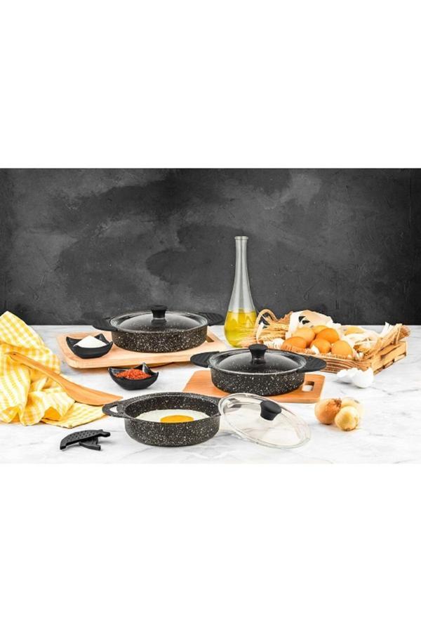 Özlife Ibıza 6 Parça Sahan Seti Siyah - Image 1