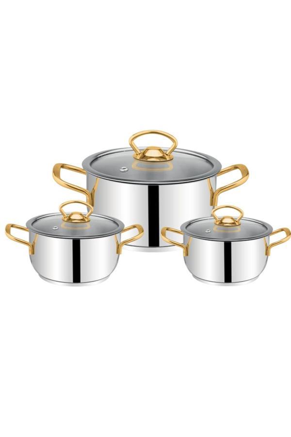 Özlife Özlife Ada Serisi 6 Parça Güveç Seti Gold - Image 1