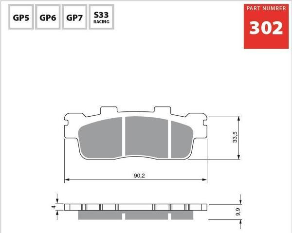 GOLD AD 302 FREN BALATA SİNTER METAL - Image 1