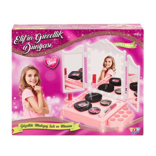 ZEY2044 LED Işıklı Elif\'in Güzellik Dünyası Makyaj Seti Kız Erkek Çocuk Oyuncak Eğitici Oyuncaklar - Image 1