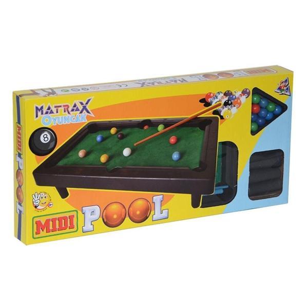Orta Boy Bilardo Oyunu Mini Bilardo Masa Üstü Oyuncak - 80734 Kız Erkek Çocuk Oyuncak Eğitici Oyunca - Image 1