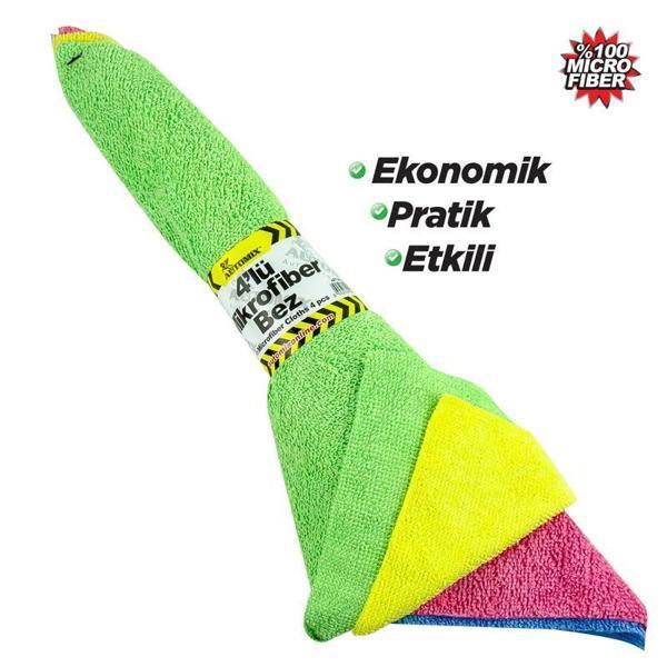 Automix Burmalı Mikrofiber Bez 4lü Paket  - Image 1