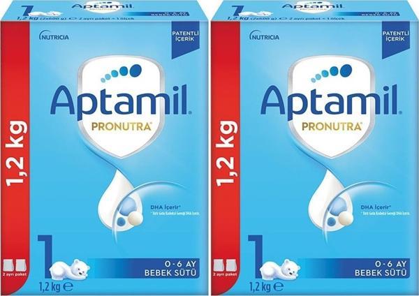 Nutrıcıa Aptamil Pronutra 1200GR Bebek Sütü No:1 (0-6 Ay) Yenidoğan Doğumdan itibaren (2 Li Set) - Image 1
