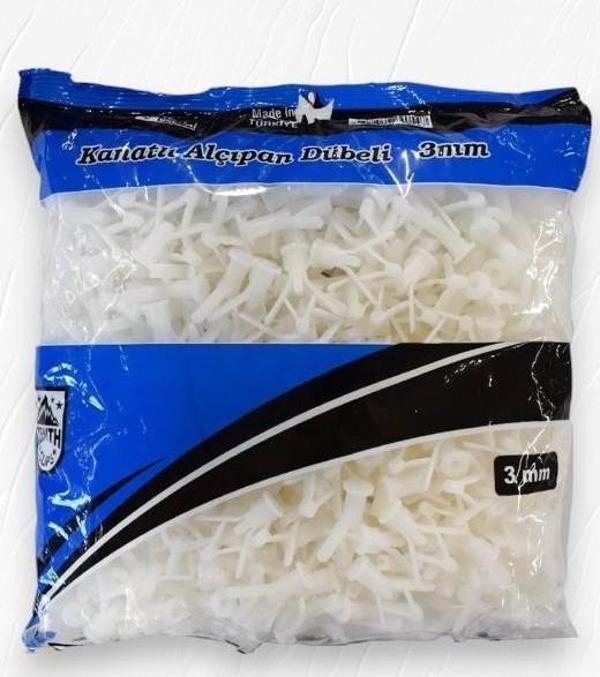 Zenith Kanatlı Alçıpan Dübeli Plastik 3mm Paket İçi 500ad. - Image 1