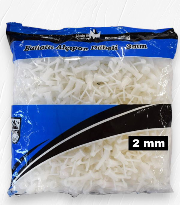 Zenith Kanatlı Alçıpan Dübeli Plastik 2mm Paket İçi 500ad. - Image 1