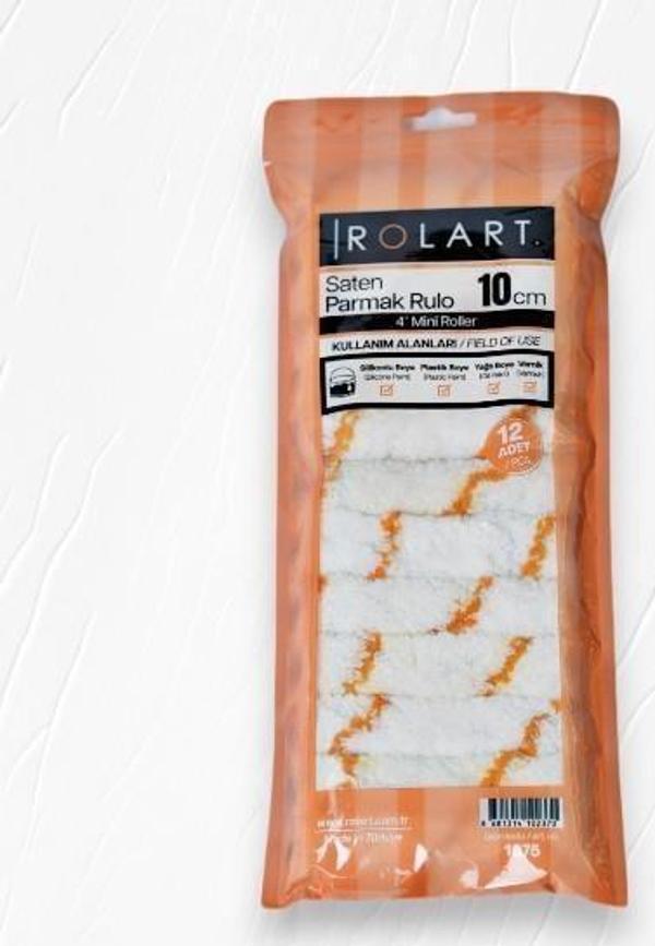 Rolart Saten Parmak Rulo Yedeği 10cm 12'li - Image 1