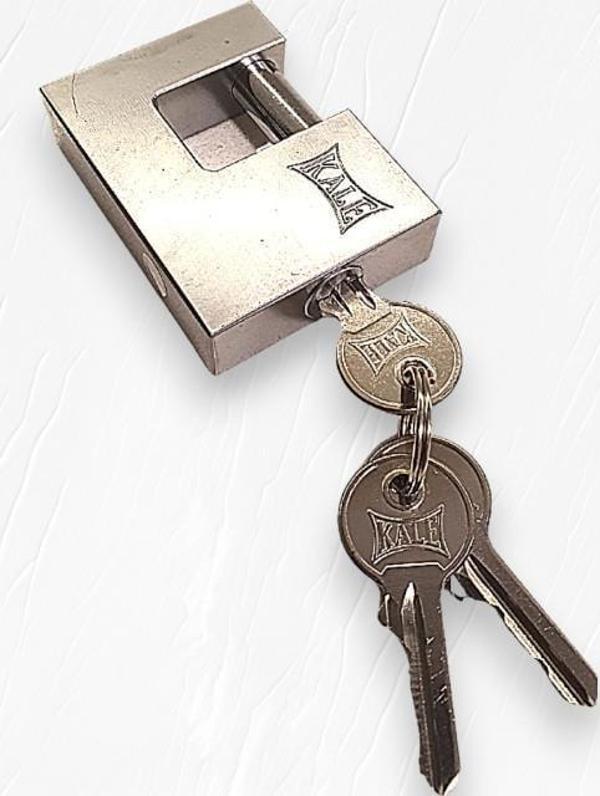 Kale Yatay Asma Kilit Pirinç ( Saten ) 60MM - Image 1