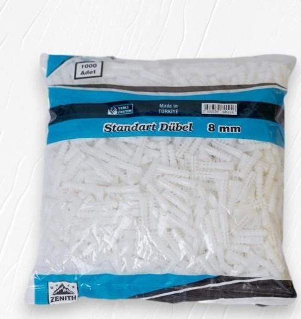 Zenith Dübel Plastik 8mm Paket İçi 1000 ad. - Image 1