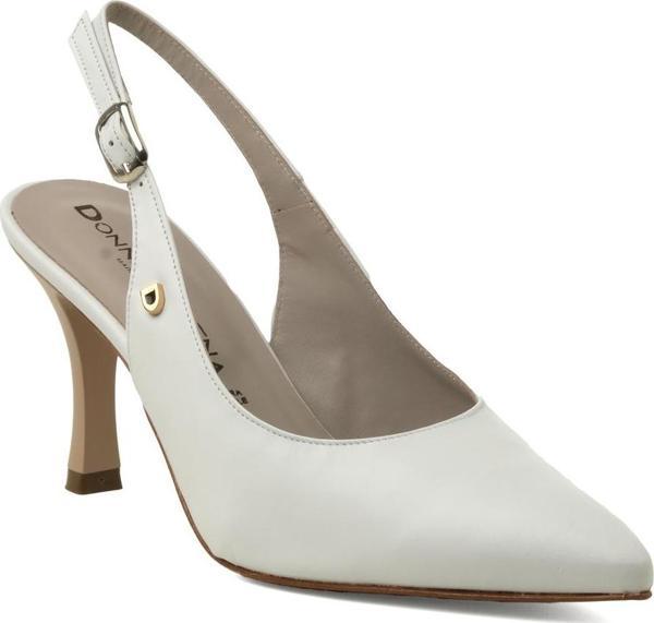 Kadın Topuklu/ Stiletto 1L4729DP Donna Serena Vitello Pelle Bianco - Image 1