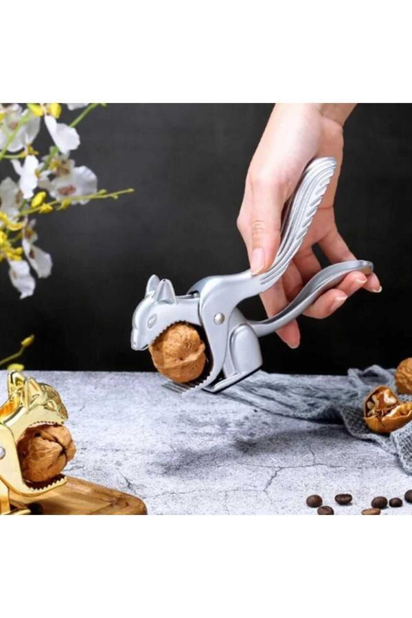 Reis Home Reis Home Pratik Sincap Şekilli Lüks Metal Badem Ceviz Ve Fındık Kıracağı | Sincap Fındık Ceviz - Image 1