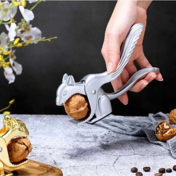 Reis Home Reis Home Pratik Sincap Şekilli Lüks Metal Badem Ceviz Ve Fındık Kıracağı | Sincap Fındık Ceviz - Image 1