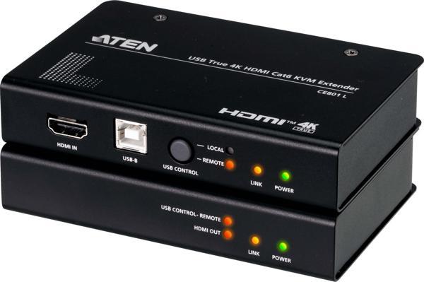 USB True 4K HDMI Cat 6 KVM Extender (4K @ 70 m) - Image 1