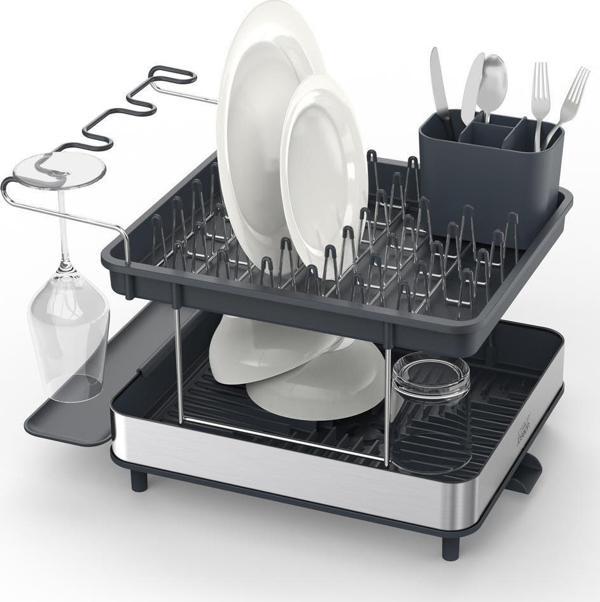 Joseph Excel 2 Katlı Çelik Bulaşıklık- Gri - Image 1