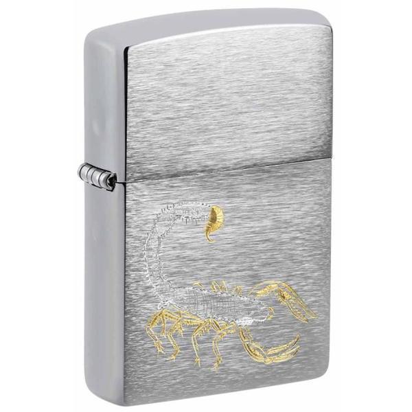 Zippo Scorpion - Akrep Brushed Chrome Dizayn Çakmak - Image 1