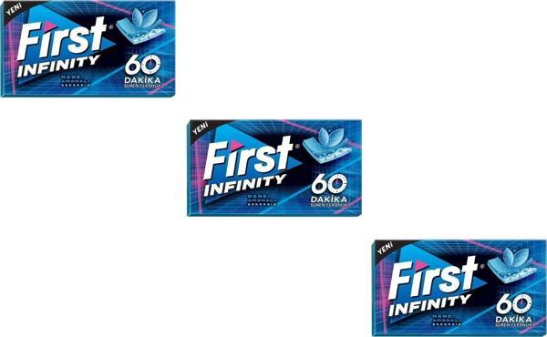 First 60 Dk Infinity Nane Aromalı Şekersiz Tatlandırıcılı Sakız - 3'lü Paket - Image 1