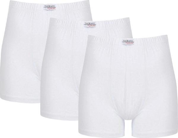 Thermoform Bambu Erkek Şort Beyaz 3'lü Paket - Image 1