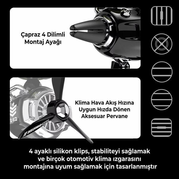 Pervaneli Klima Süsü Oto Koku Klipsi Kırmızı Pilot Ayı Hava Ferahlatıcı Maskot - Image 1