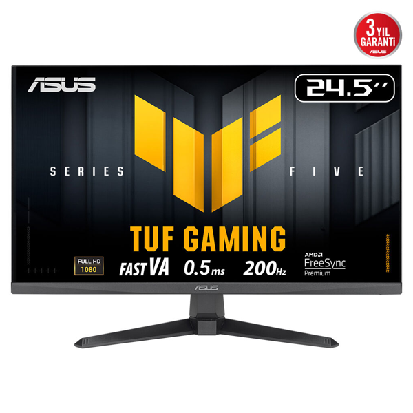 ASUS TUF GAMING VG257Q5A 24,5" 0.5ms, 200Hz, Full HD, DP, 2xHDMI, Hoparlör, VA Panel, ELMB Sync Premium, GAMING Mon - Image 1