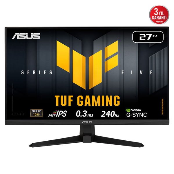 ASUS TUF GAMING VG279QM5A 27" 0.3ms, 240Hz, Full HD, DP, 2xHDMI, Hoparlör, Fast IPS LED, ELMB Sync Premium, GAMING - Image 1