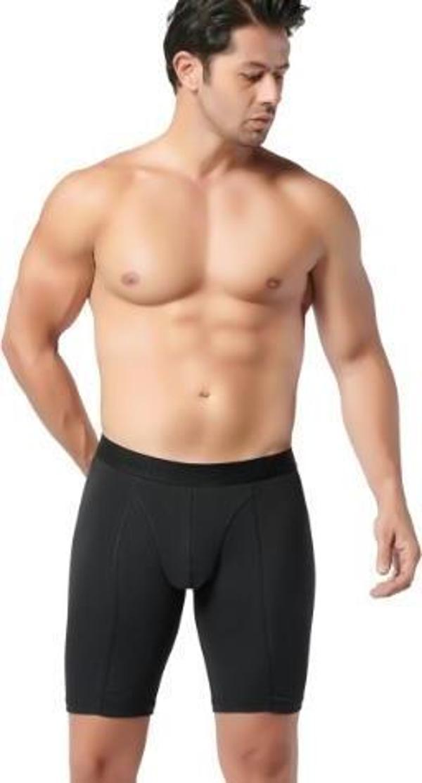 Gümüş Erkek Likralı Uzun Boxer 4074 - Image 1