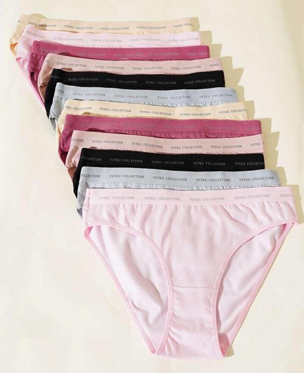 12 li Paket Tutku Bayan Perla Bikini Külot Karışık Renk - Image 1
