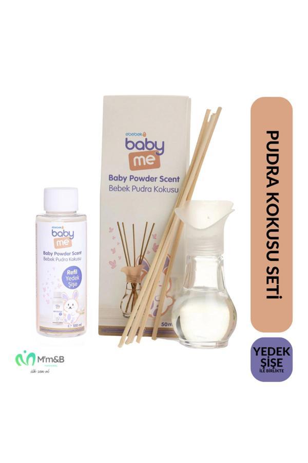 Baby&Me Bebek Pudra Oda Kokusu 50Ml - Yedek Şişe 100Ml Set / Oda Kokusu / Pudra Kokusu - Image 1