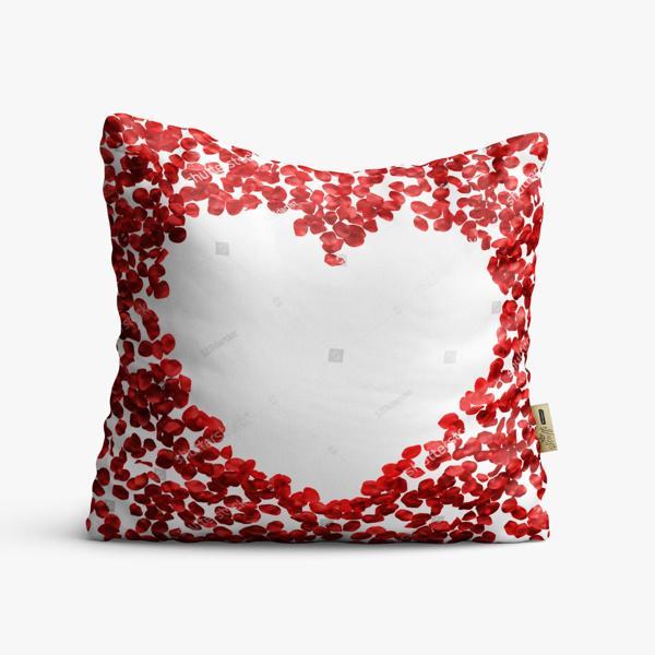 Kırlent Kılıfı 42x42cm Dekoratif Kırlent Yastık Kılıfı Kalpli Tasarım Modeli Lv 41 - Image 1