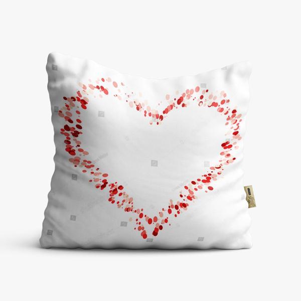 Kırlent Kılıfı 42x42cm Dekoratif Kırlent Yastık Kılıfı Kalpli Tasarım Modeli Lv 10 - Image 1