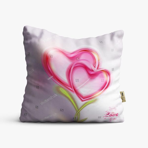 Kırlent Kılıfı 42x42cm Dekoratif Kırlent Yastık Kılıfı Kalpli Tasarım Modeli Lv 29 - Image 1