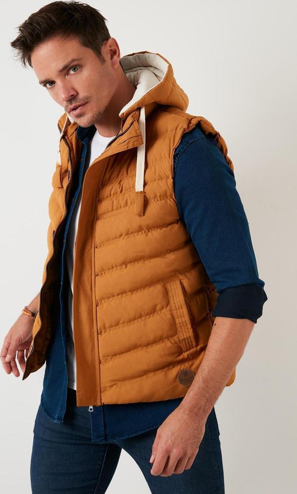 Buratti Kapüşonlu Slim Fit Erkek Yelek 556B5618 HARDAL - Image 1