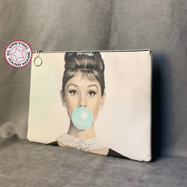 Uretti - Mehtap 4435 Pop Art Desenli Clutch Çanta - Fil Dişi - Image 1