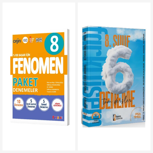 Fenomen 8. Sınıf Tüm Dersler 10 + 6 Deneme Seti 2 Kitap Fenomen ve İsem Yayınları - Bi bigelio - Image 1