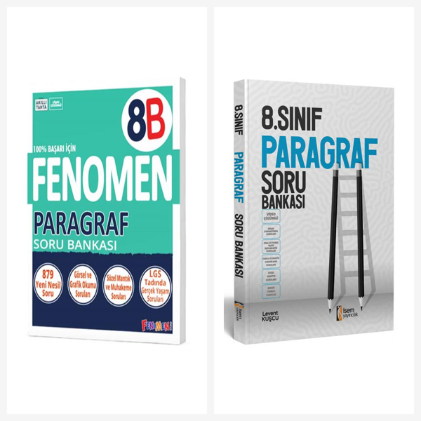 Fenomen 8. Sınıf Paragraf B Soru Bankası + İsem Paragraf Soru Bankası Seti - Bi bigelio - Image 1